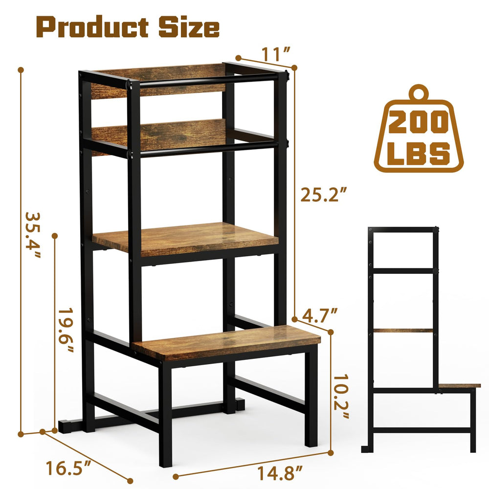 Doerpuz tower uses solid wood platform with reinforced iron frame for longevity.