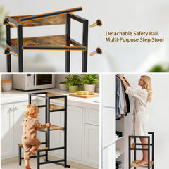 Doerpuz toddler tower iron-frame construction boosts stability for active kids.