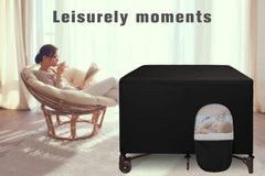 Dofilachy crib tent top panel open for quick parent access
