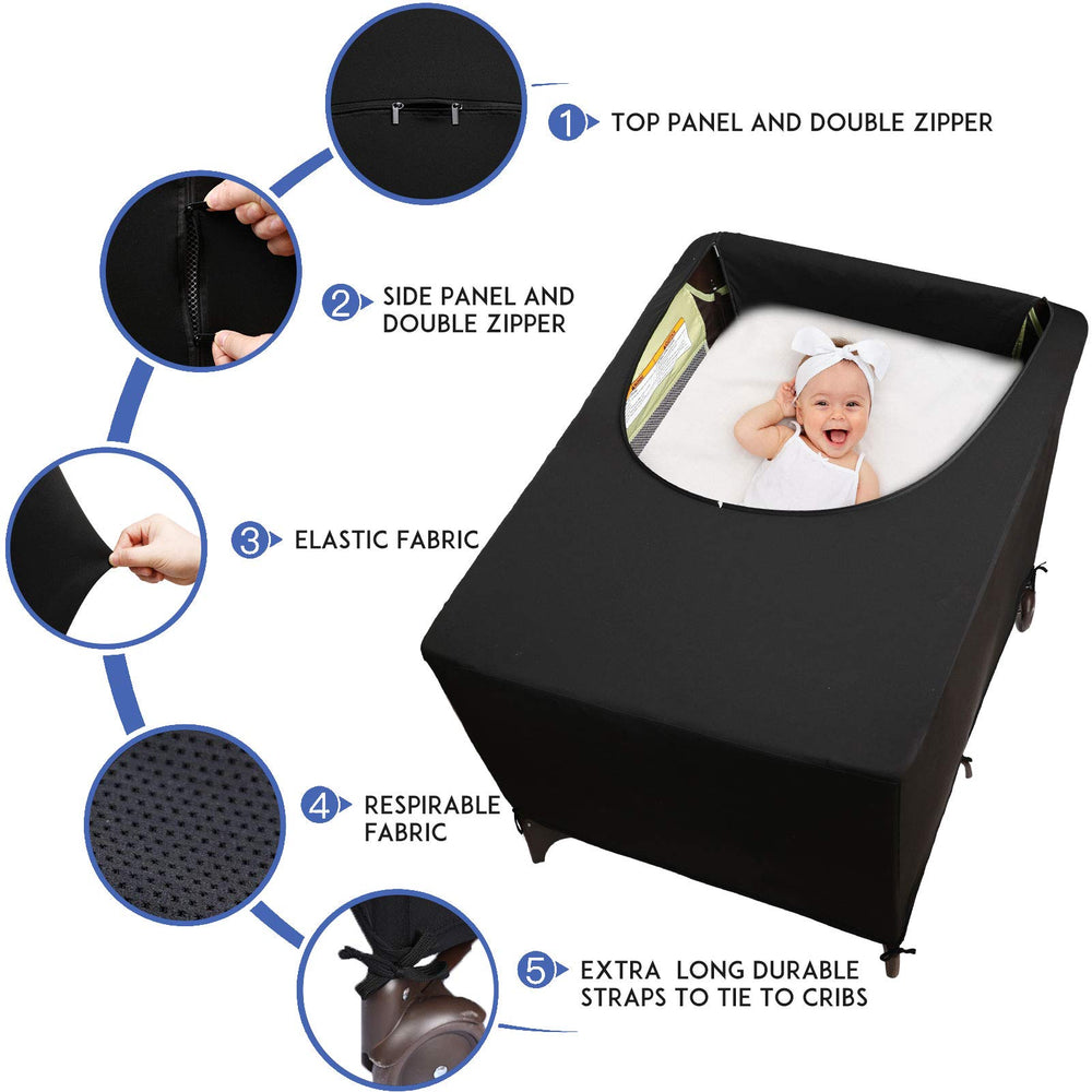 Dofilachy blackout cover with side panel open showing adjustable light control