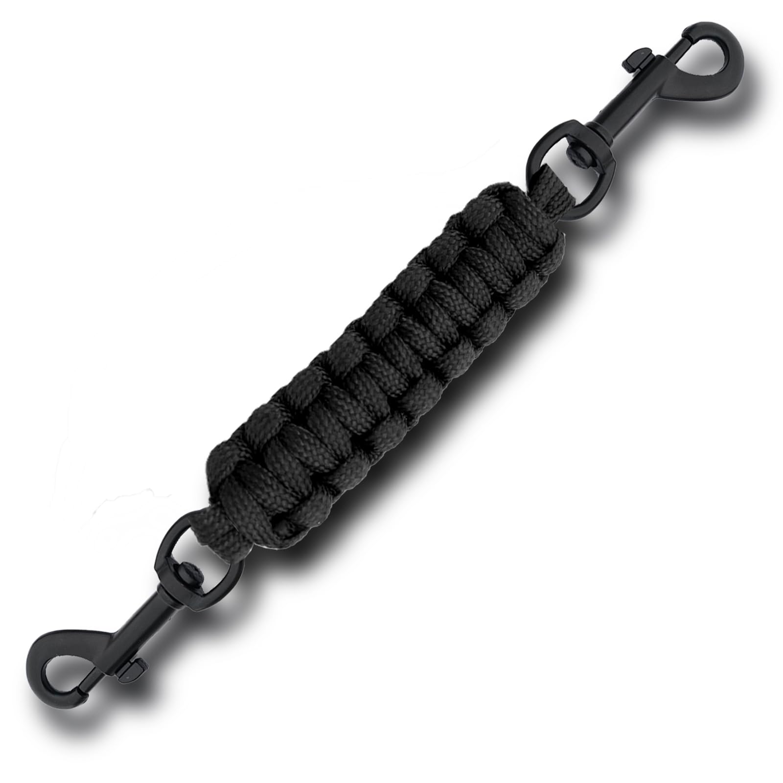Dog Collar Safety Clip with 360° rotating metal clip for secure car rides.
