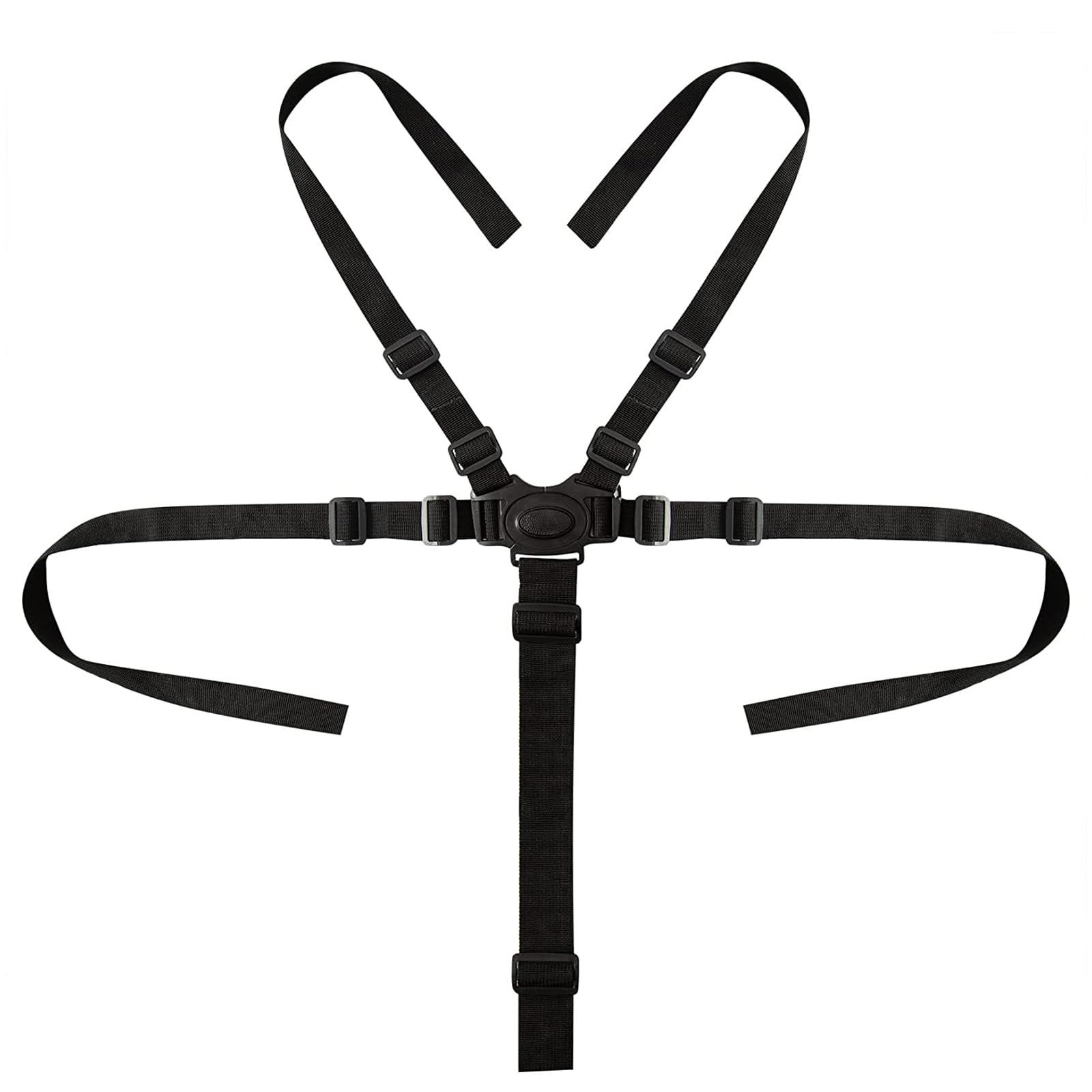 Dogxiong 5-point harness with buckle between legs for secure seating.
