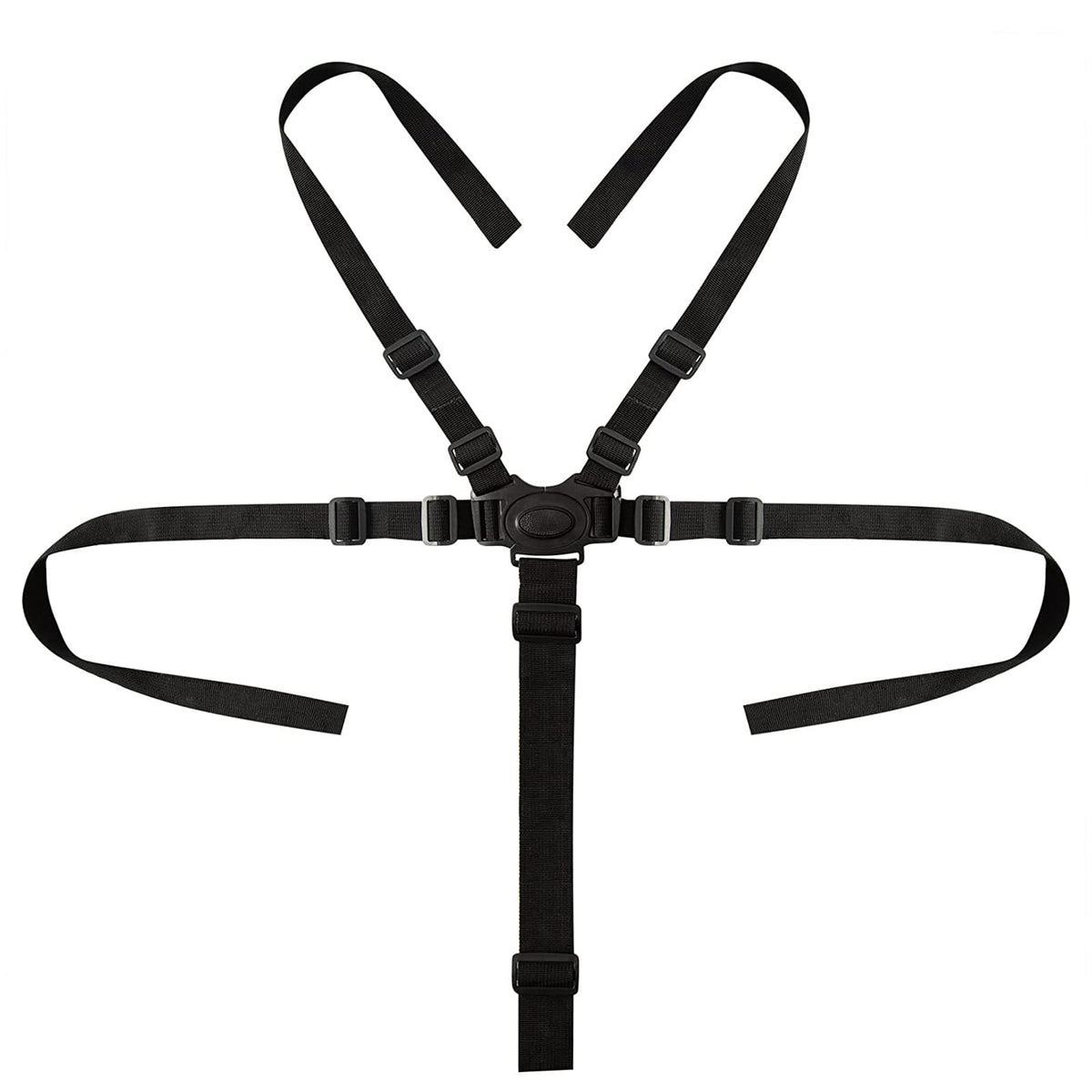 Dogxiong 5-point harness with buckle between legs for secure seating.
