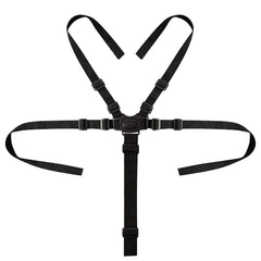 Dogxiong 5-point harness with buckle between legs for secure seating.
