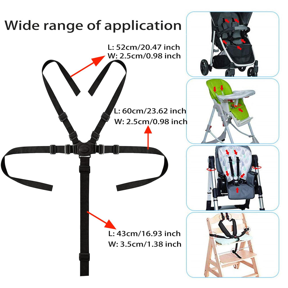 Dogxiong adjustable straps fit high chairs, strollers, and gear.