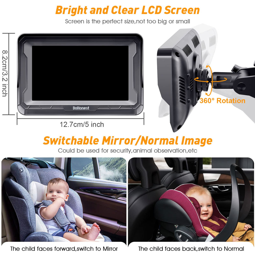 DoHonest 360-degree adjustable lens lets you optimize angle for different seats.