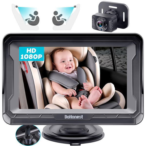 DoHonest 1080P baby car camera delivers crisp backseat viewing for busy drivers.