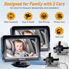 DoHonest baby car camera 2-pack night vision enabling clear low-light viewing