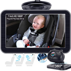 DoHonest baby car camera with 7-inch display for clear road-side monitoring.