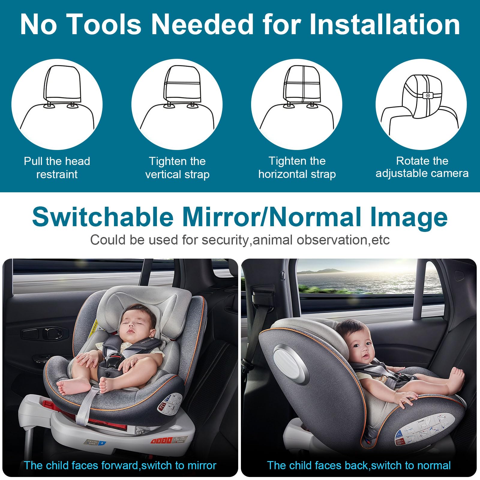 DoHonest infrared night vision ensures view of baby in low light.