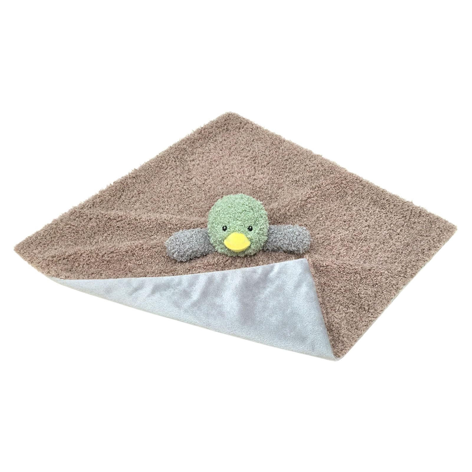 Doindute Duck Lovie held by baby, offering comforting security during play.