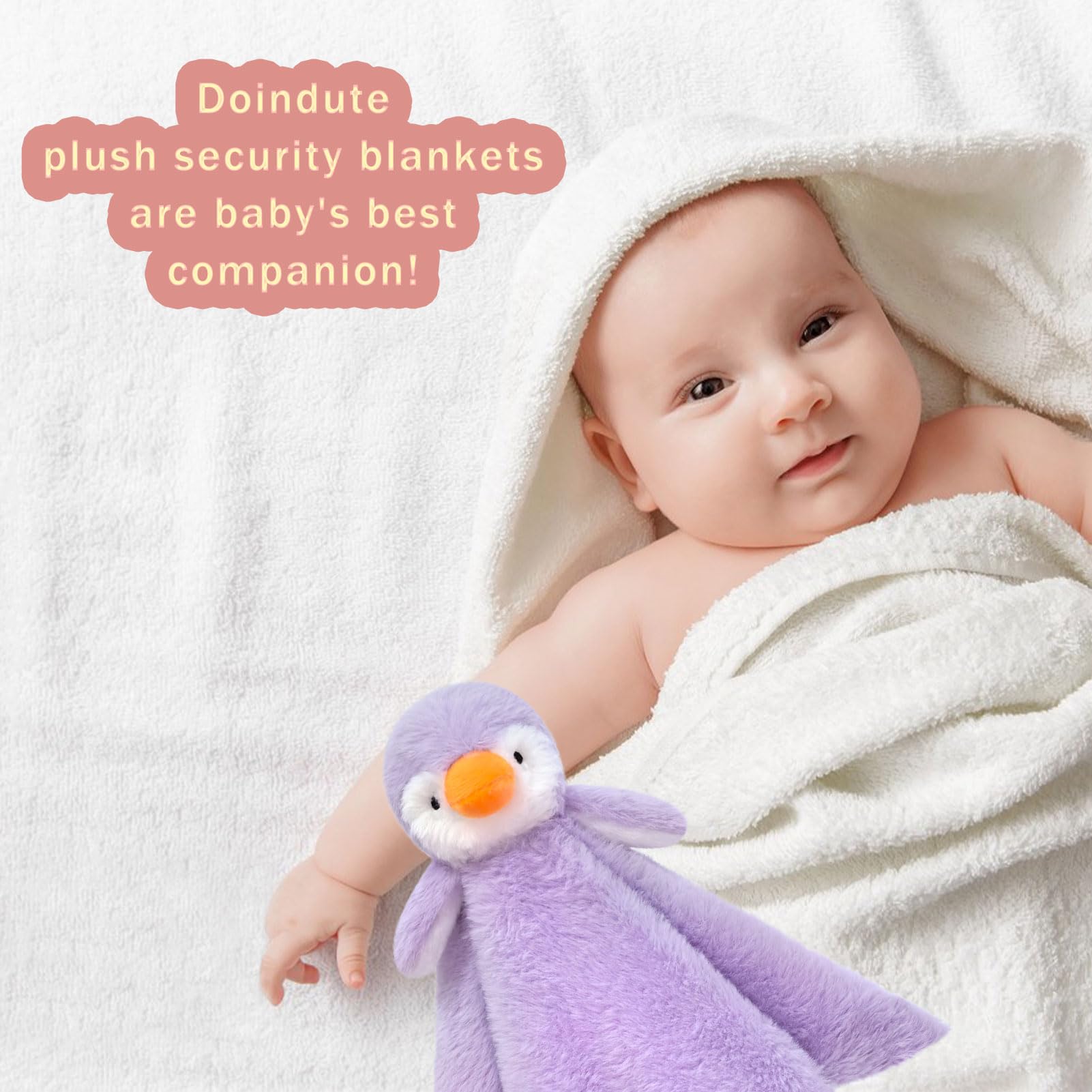 Doindute easy-grasp penguin lovie ideal for grip development