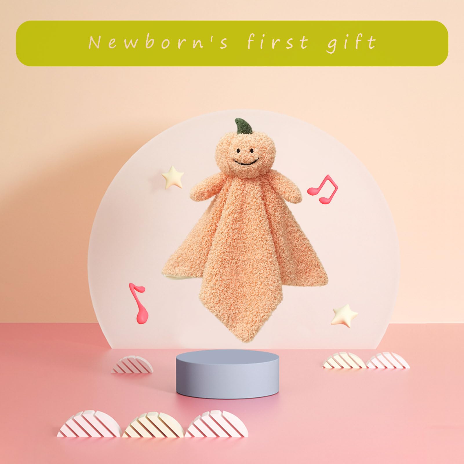 Doindute easy-grasp pumpkin lovie designed for tiny hands