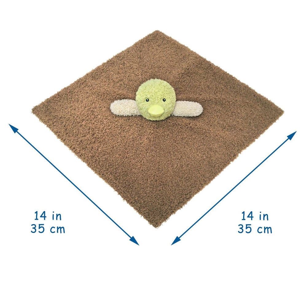 Doindute plush duck with embroidered eyes provides gentle safe features for infants