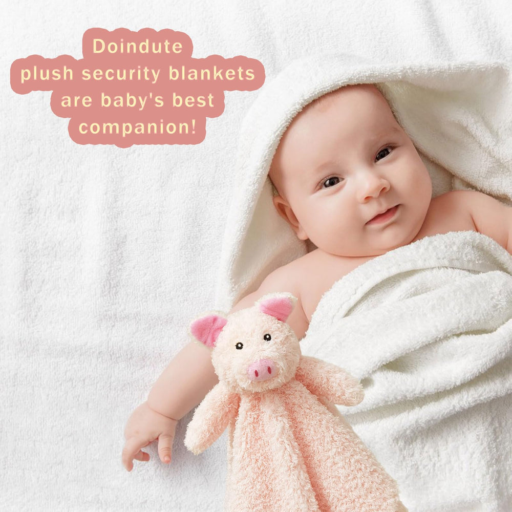 Doindute newborn snuggle pig blanket supports early grip and play.