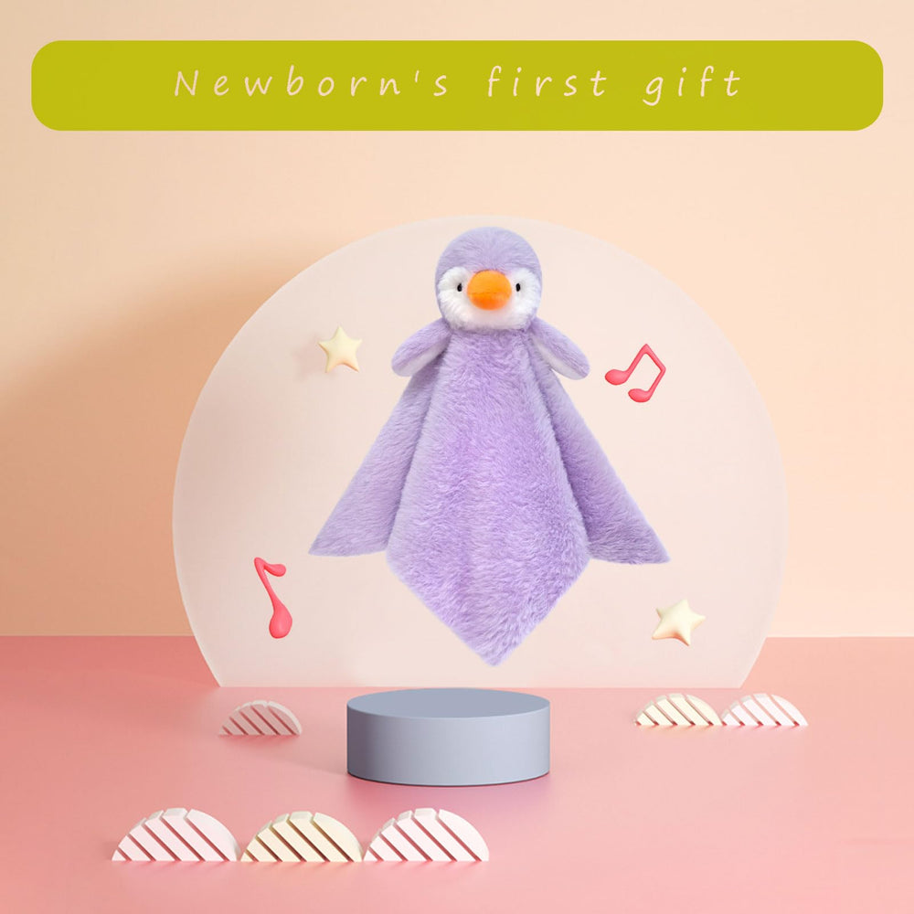 Doindute penguin security blanket cuddle friend for babies