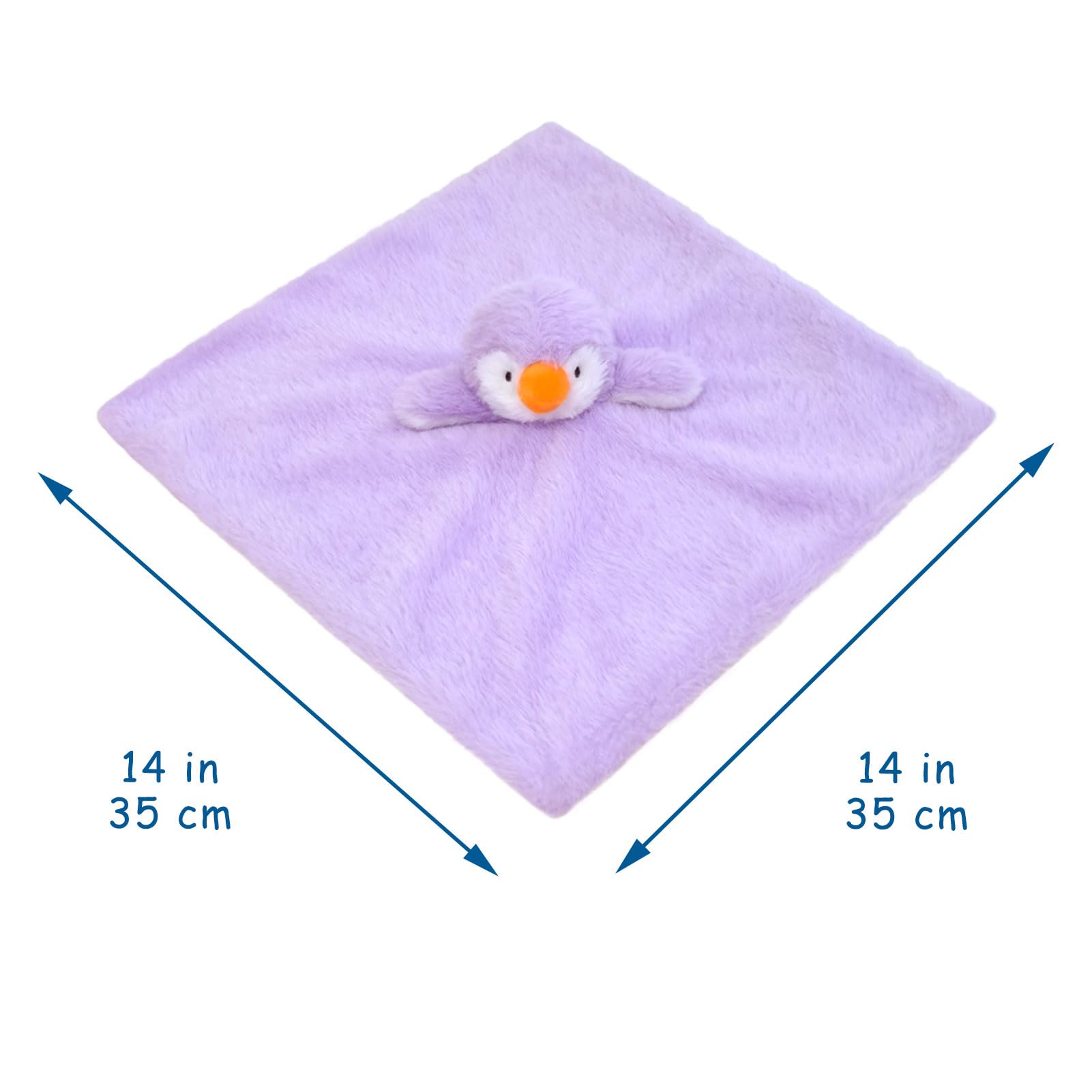 Doindute penguin soft stuffed blanket full view for cuddling and comfort