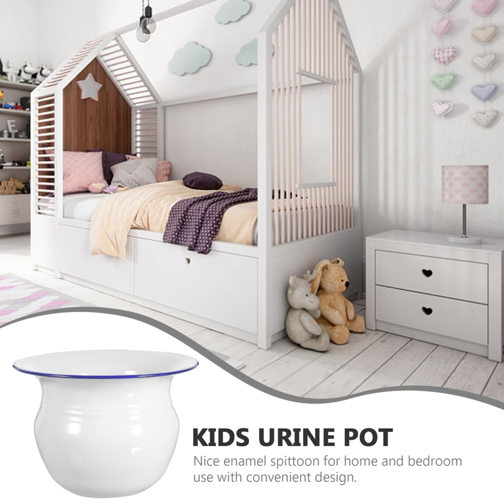 DOITOOL portable toilet spittoon with bottom stability for upright standing