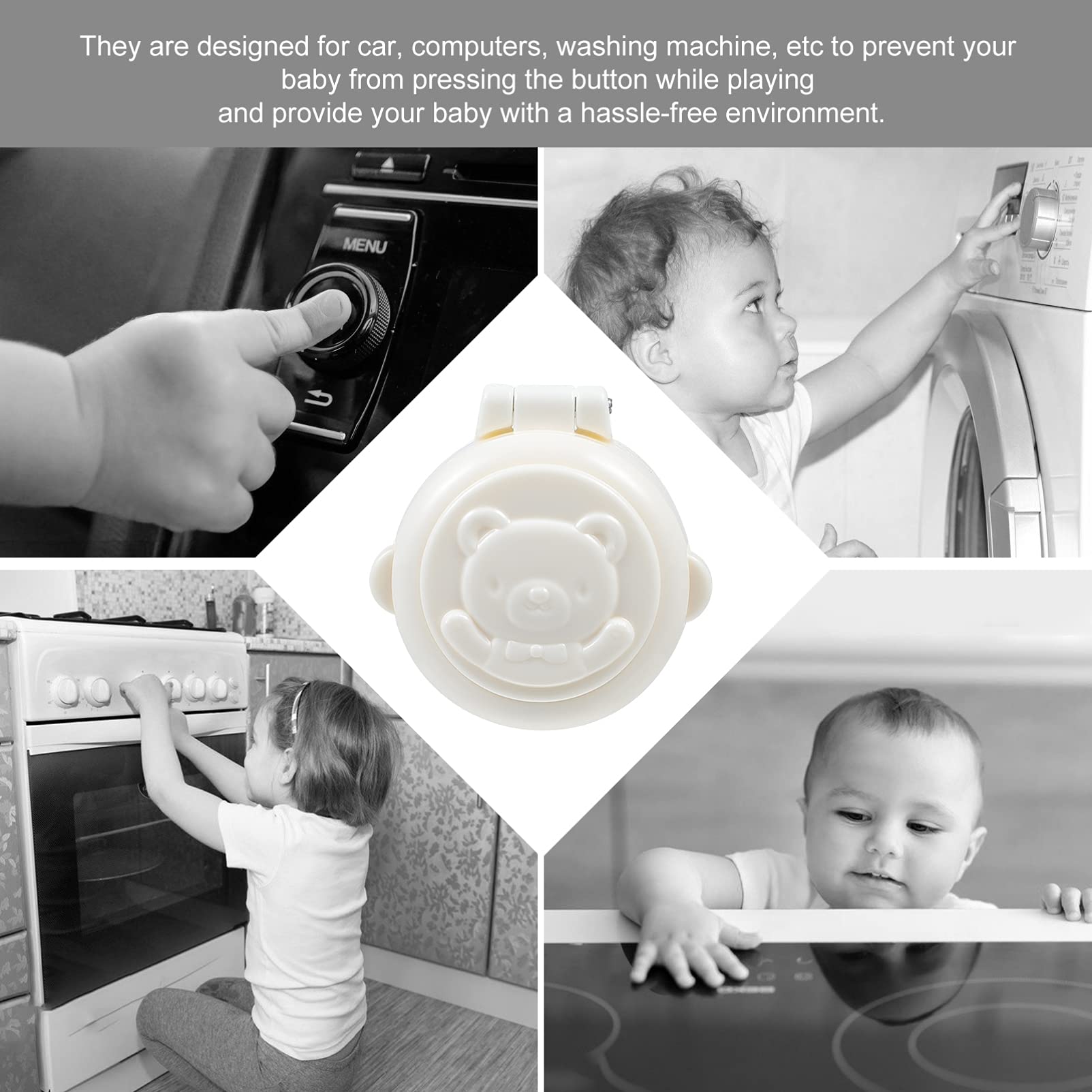 DOITOOL gas stove button lock keeps child-safe control on stovetop.