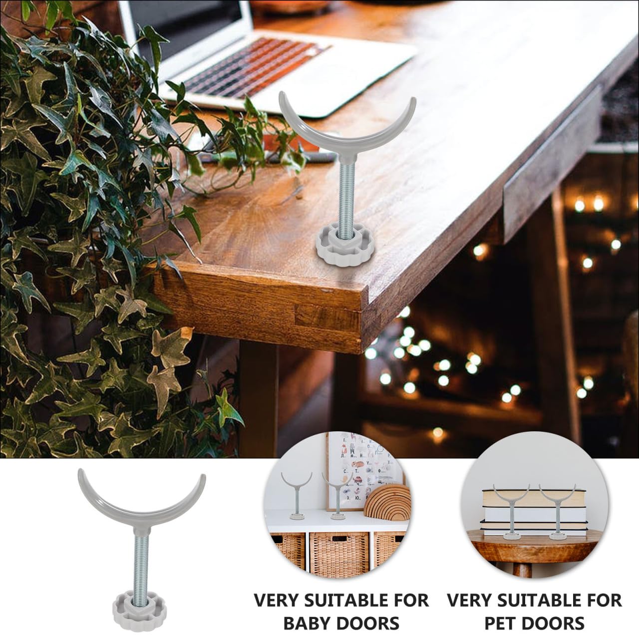 DOITOOL U-shaped door rail fixer with adjustable bolts for tension control