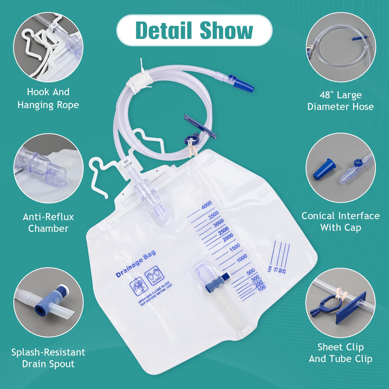 DOKIBI 48-inch drainage tube is flexible and kink-resistant for reliable flow
