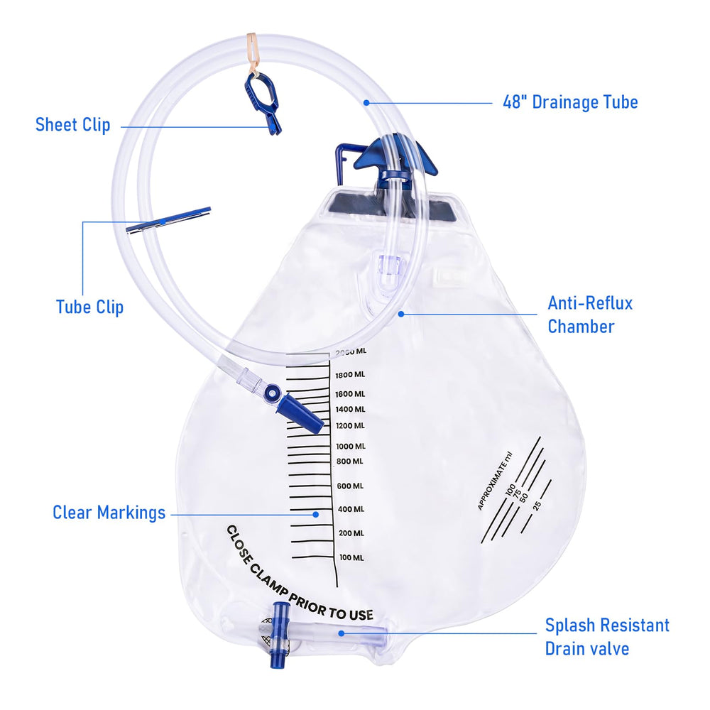 DOKIBI sterile urinary bag in individual packaging for hygienic single-use