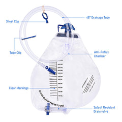 DOKIBI sterile urinary bag in individual packaging for hygienic single-use