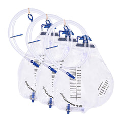 DOKIBI 2000ml urinary drainage bag with anti-reflux chamber for secure overnight use