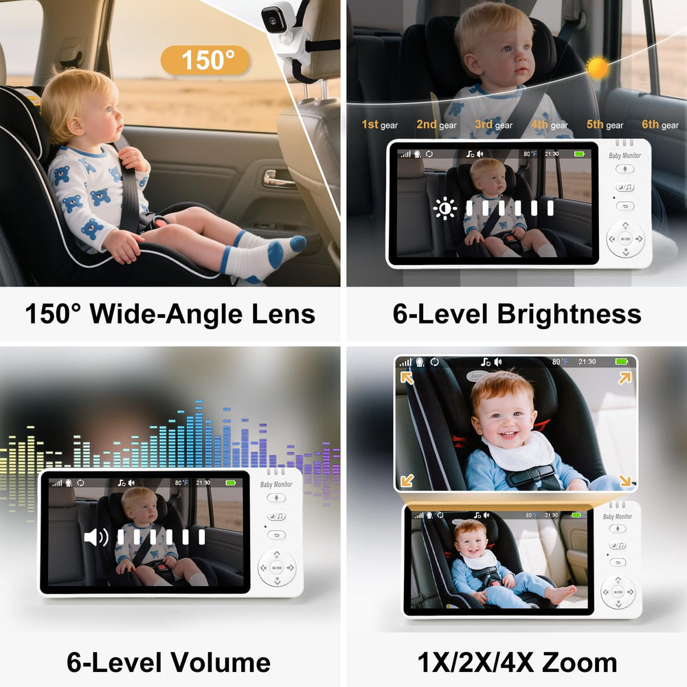 Doktorbaby 150-degree wide view for broader seat visibility