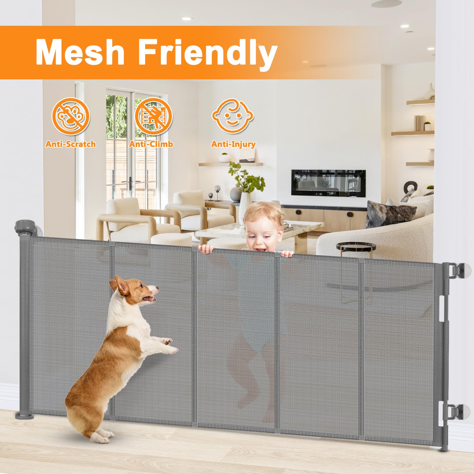 DoktorBaby mesh is pet-friendly and resistant to claw tearing