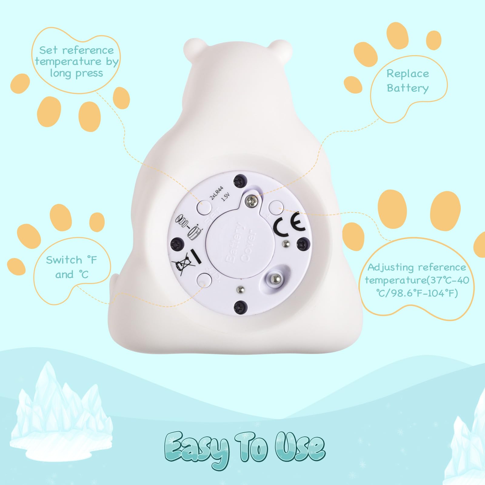 DoliWish room temperature monitor helps keep baby comfortable in the nursery.