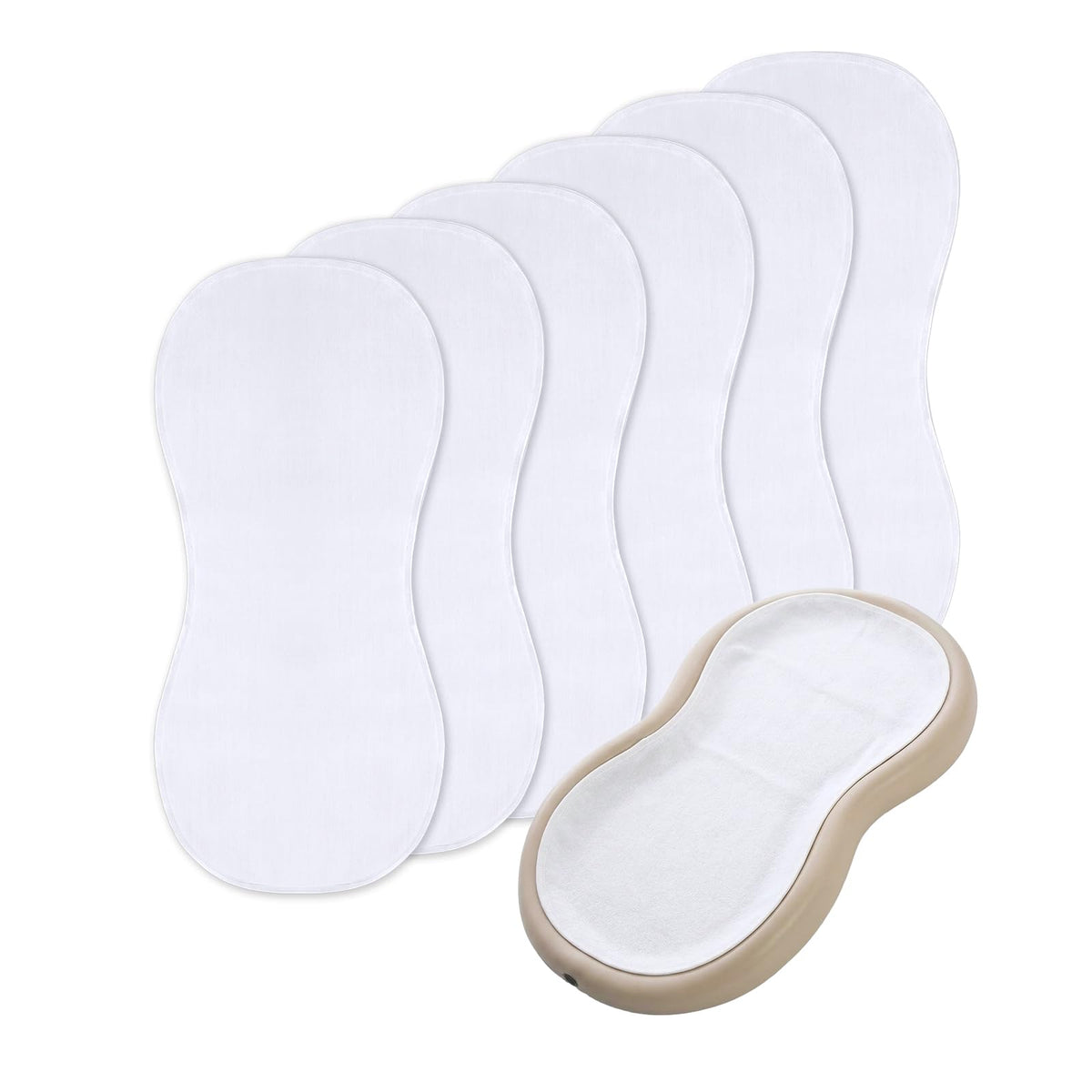 Dollform six-pack changing pad liners fit Keekaroo Peanut Changer for clean, dry changes.