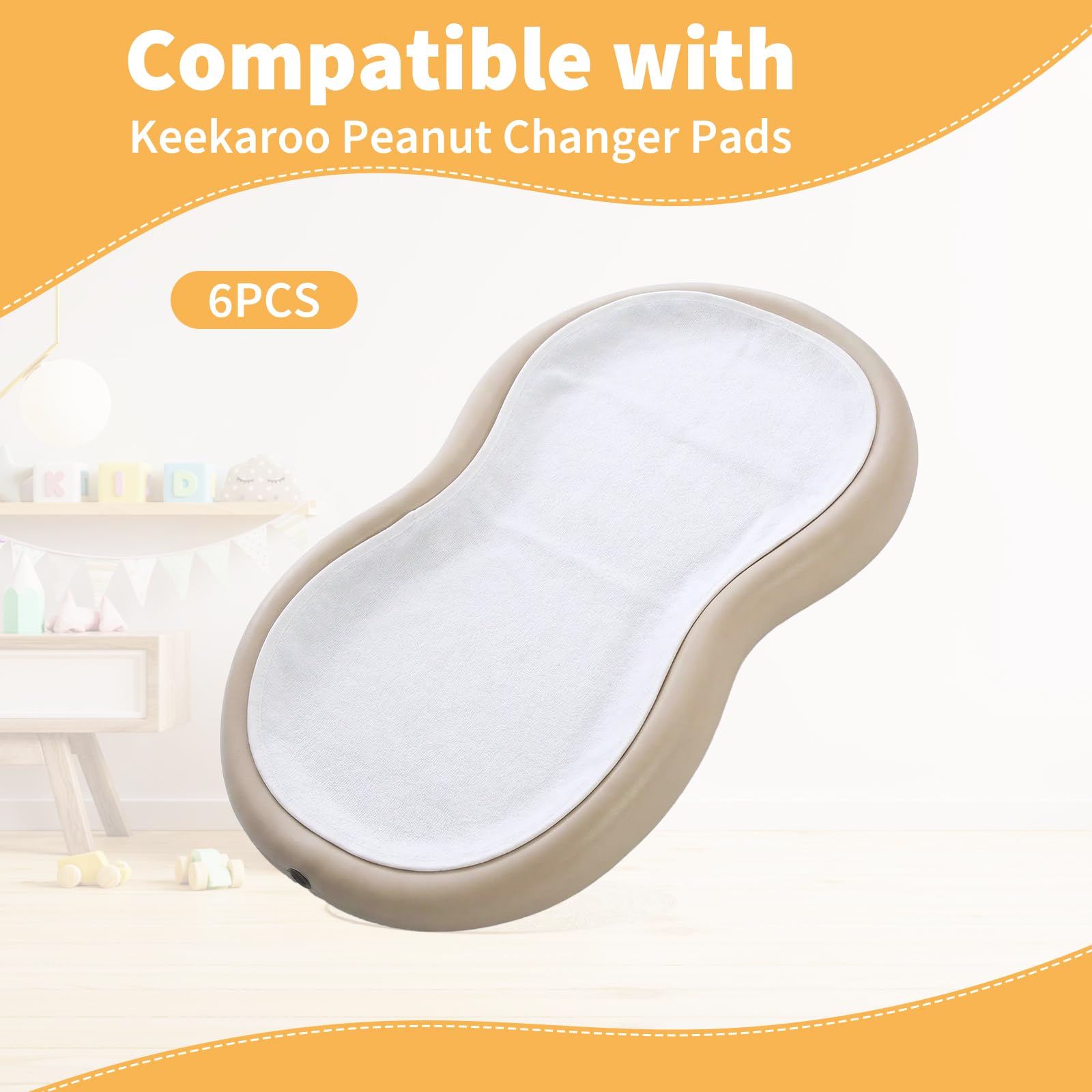 Dollform quilted liner with non-slip backing keeps the surface secure during diaper changes.