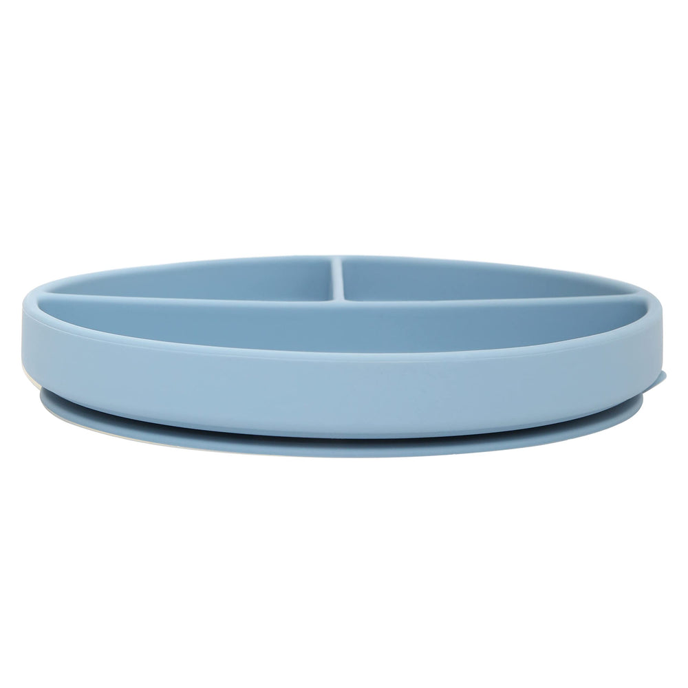 Dollop plate on a clean surface showcases secure suction during kids' meals.