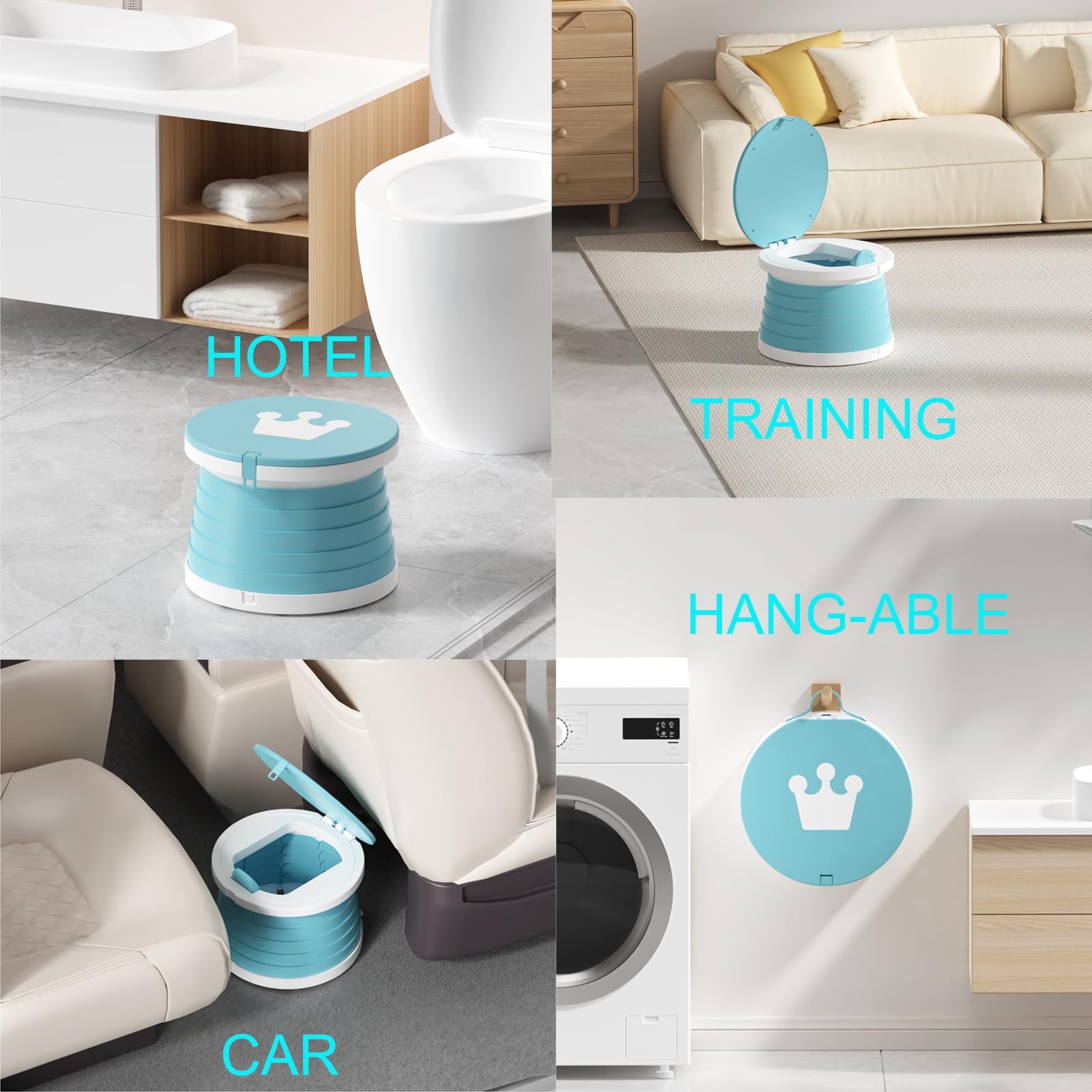 Dollybeeear travel potty seat non-toxic ABS material for safe travel use