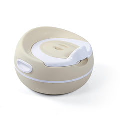 Dolu Nuve premium potty seat front view shows compact design for travel training.