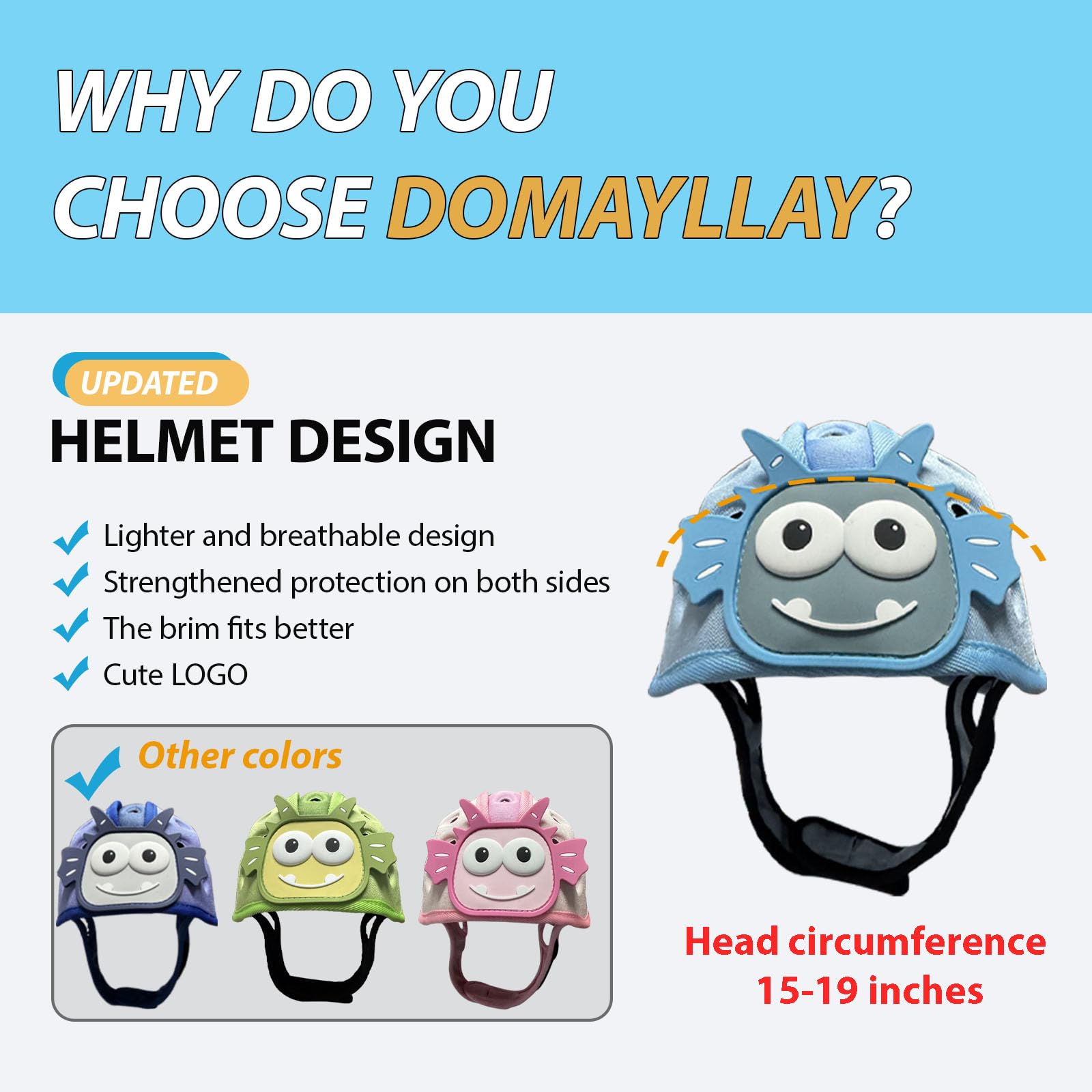 Domayllay durable helmet easy to hand-wash and maintain.