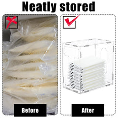 Domensi breast milk storage tower interior view reveals easy access to milk bags.