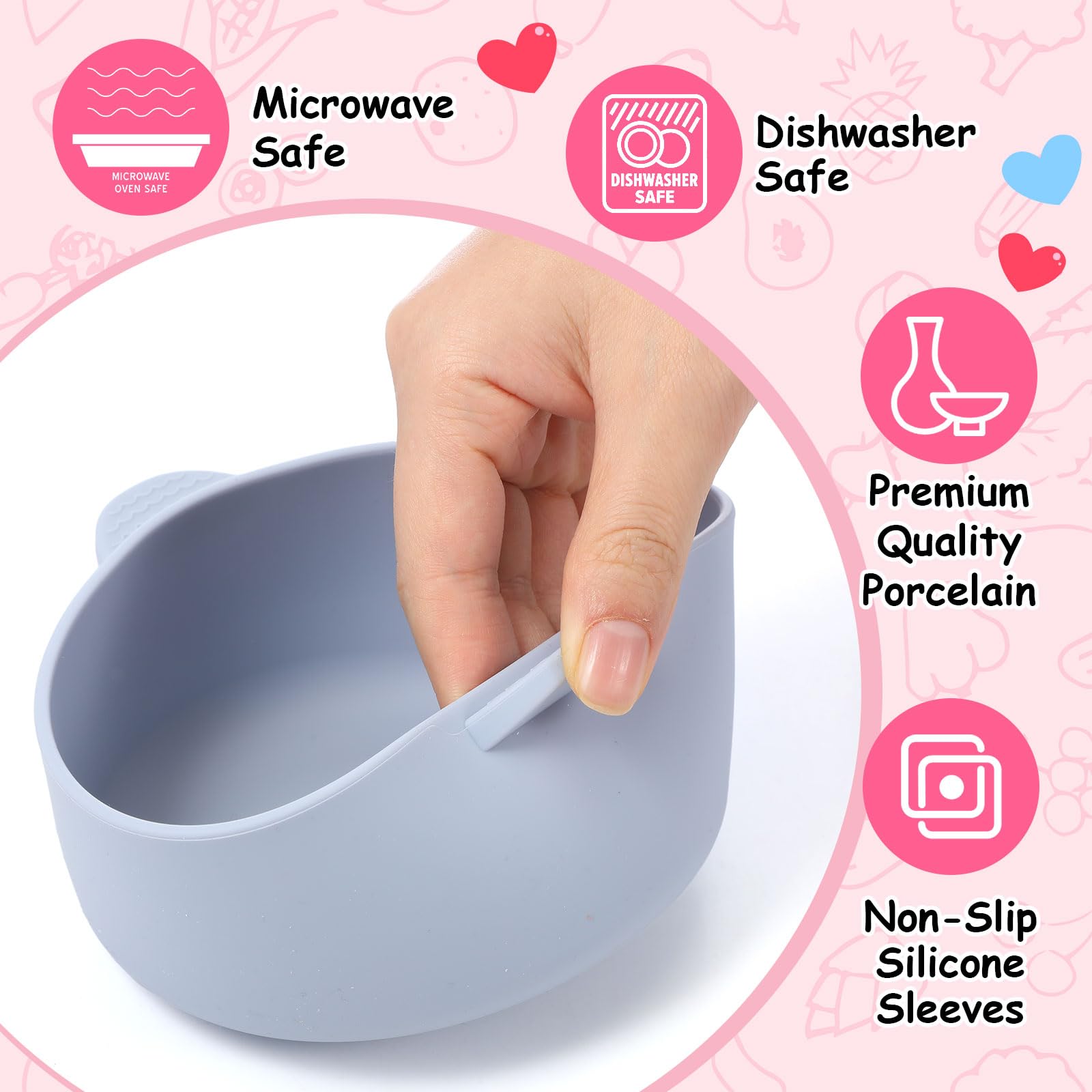 Domensi bowls are microwave-safe for quick warming of meals.