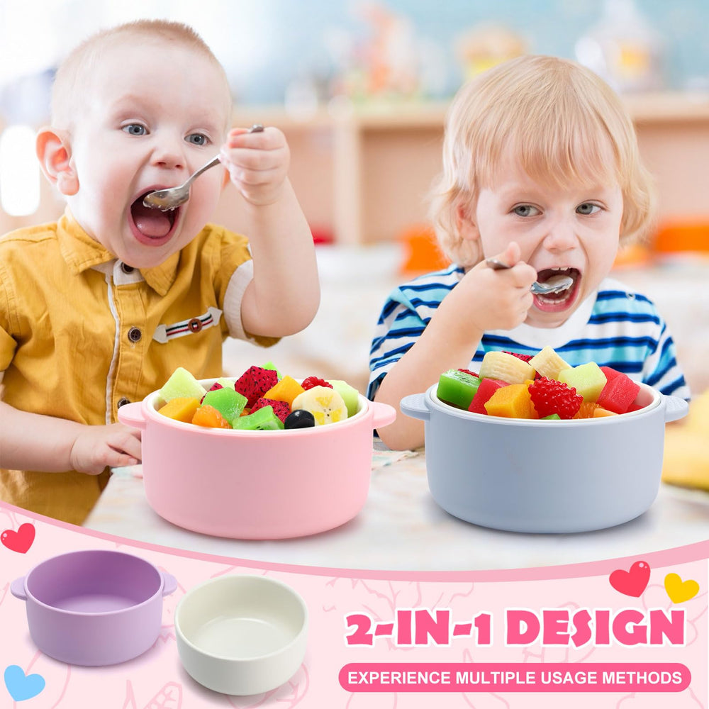 Domensi white porcelain bowls offer a smooth inner surface for easy cleaning.