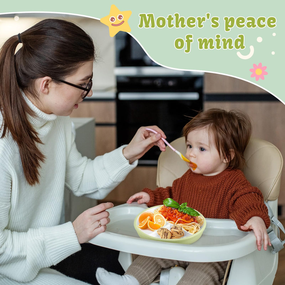 Domensi divided plate set supports balanced meals for kids