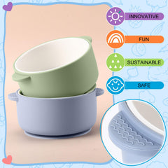 Domensi porcelain bowl microwave-safe with removable silicone shell