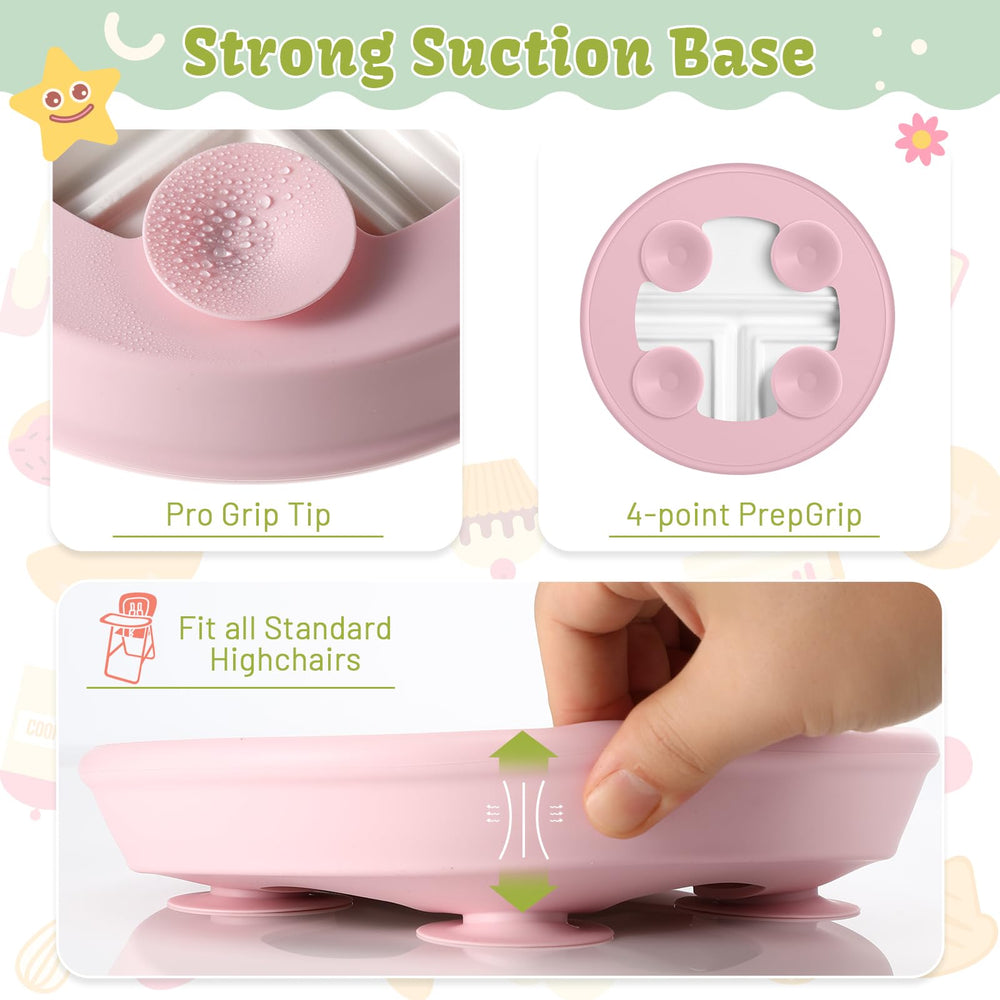 Domensi silicone suction base keeps plates steady during meals