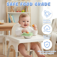 Domensi toddler snack cups with flexible handles for little hands.