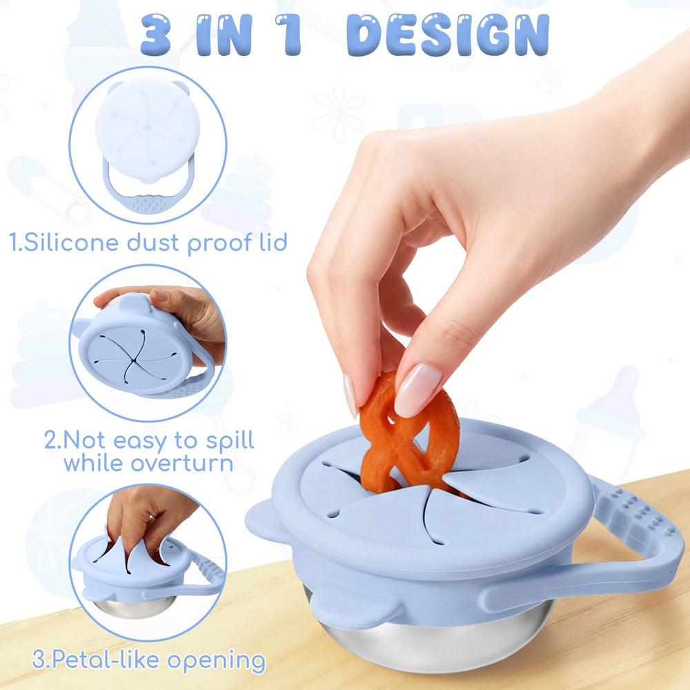 Domensi travel-friendly snack containers fit in bags and cup holders.