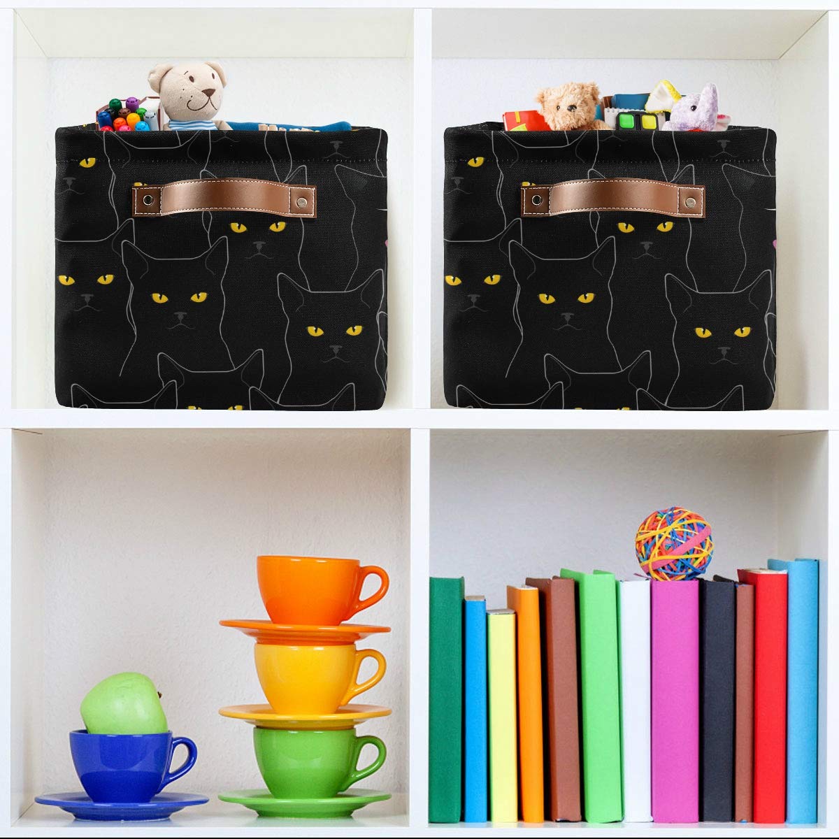 DOMIKING playroom storage bin fits shelves and cubbies