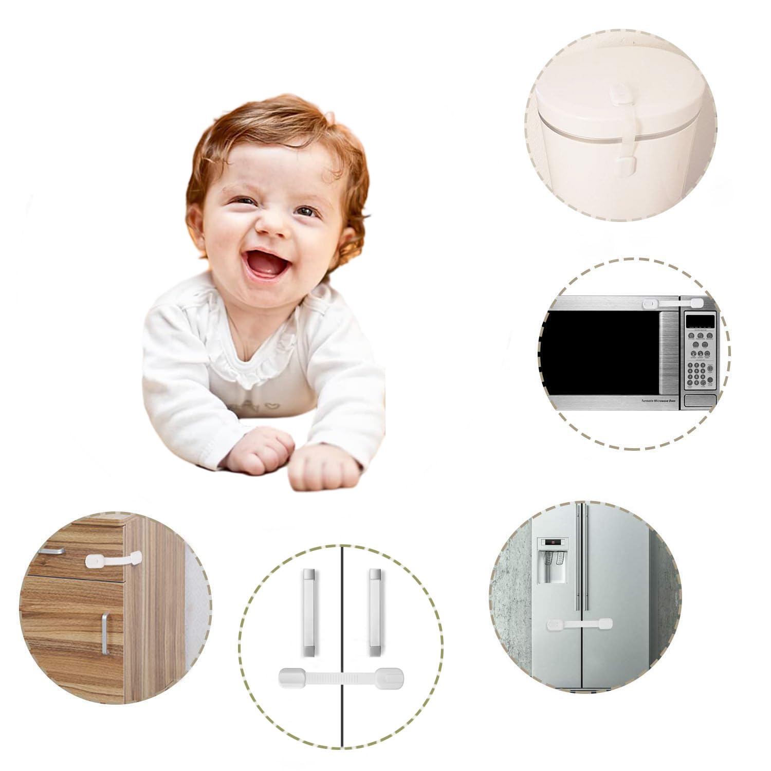 DOMILE quick-release tab enables one-handed use while carrying a baby