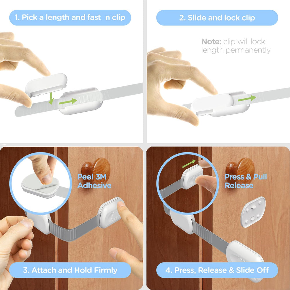 DOMILE twelve-lock kit provides full home coverage across kitchen, bath, nursery