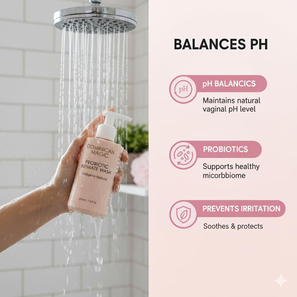 Dominican Magic fragrance-free formulation packaging communicates safe, daily use for delicate skin.