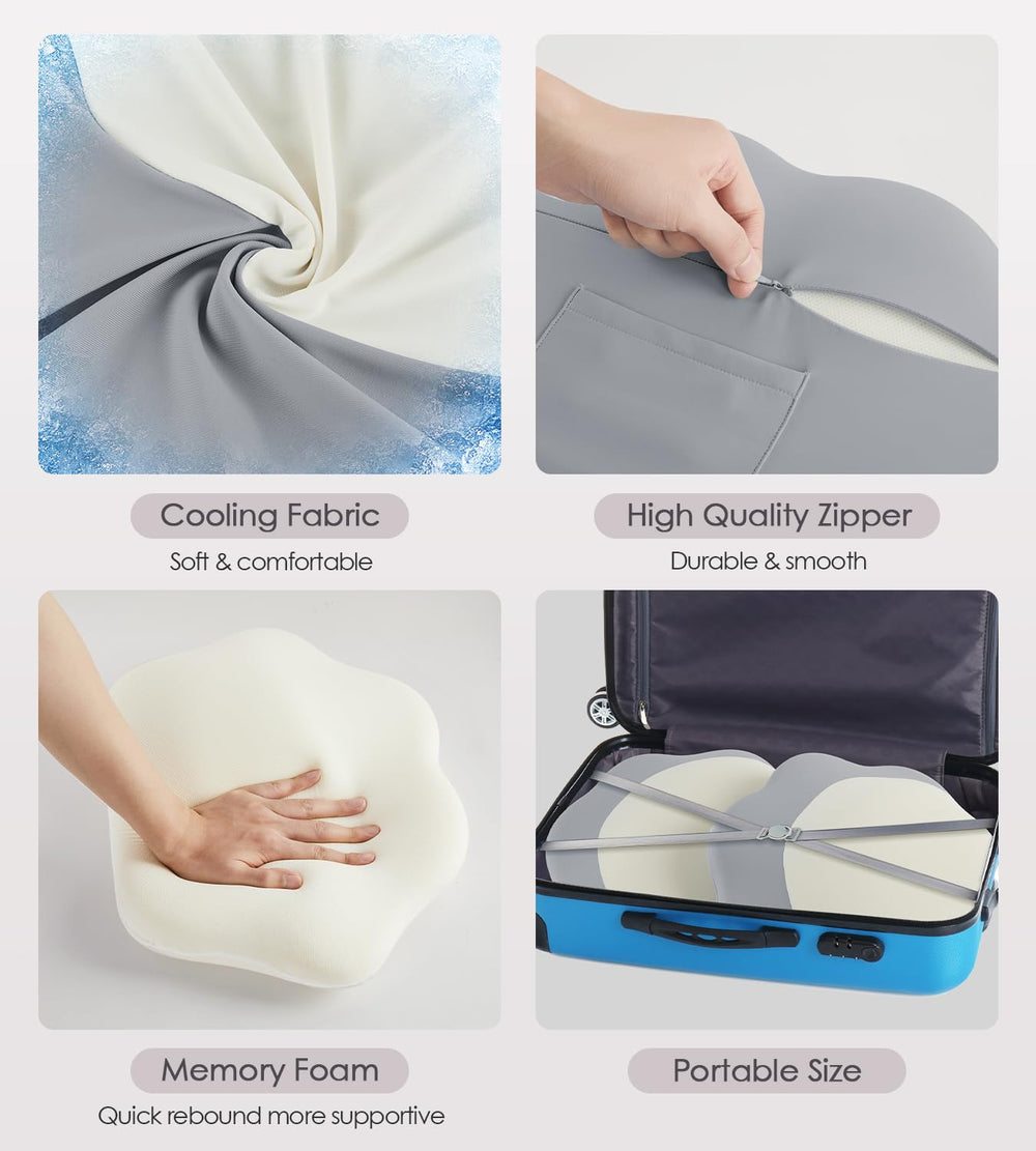 DONAMA memory foam pregnancy pillow back support for side sleepers.